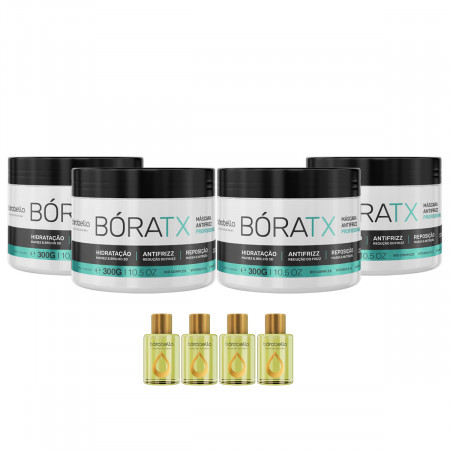 Borabella Kit Revenda 04 Boratx 300g + 04 Oleos