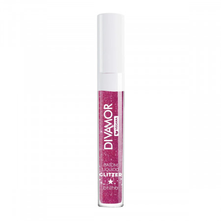 Divamor Batom Líquido Glitter FELICIDADE (Rosa) - 4ml