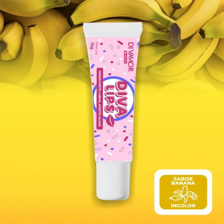 Divamor Divalips hidratante Labial Efeito Gloss Banana - 10g