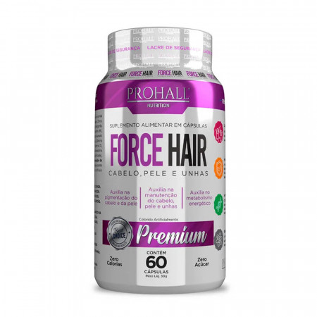 Prohall Force Hair Crescimento Acelerado Cabelo e Unha - 60