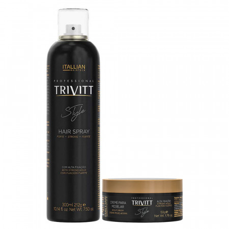 Itallian Trivitt Spray Styling 300ml + Creme de Modelar Style 50g