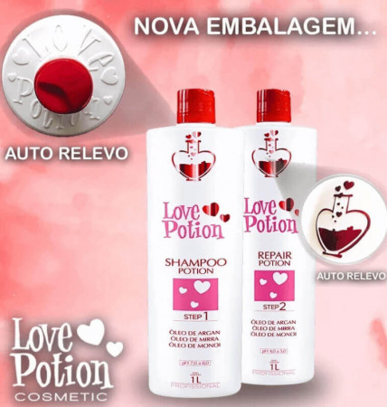 Love Potion Kit Escova Progressiva 2x1L + Bt-o.x LoveTox Brunette