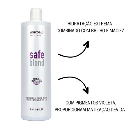 MacPaul Professional Safe Blond Máscara Matizadora - 1Litro