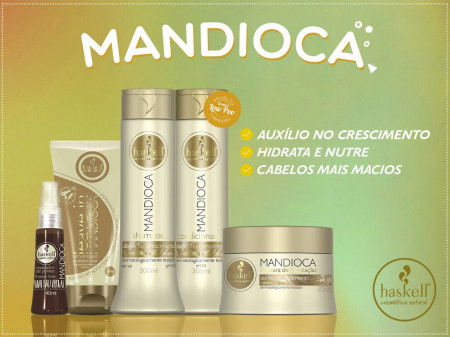 Haskell Mandioca Kit Duo Shampoo 1Litro + Mascara 900g