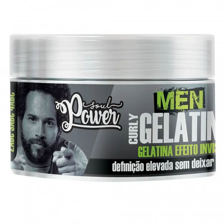 Soul Power Men Curly Gelatina Efeito Invisível Definição Cachos -