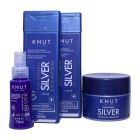 KNUT Kit Silver Shamp, Condic, Másc e Leave-in (4 Produtos)