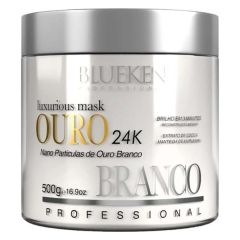 Blueken Ouro Branco 24k Máscara Reconstrução e Brilho - 500g