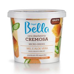 Depil Bella Cera Depilatória Cremosa Micro-ondas Mel e Aloe Vera