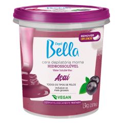 Depil Bella Cera Hidrossolúvel Natural Açaí Morna - 1300g