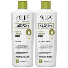 Felps Cachos Azeite De Abacate Kit Shampoo e Gelatina Fixadora